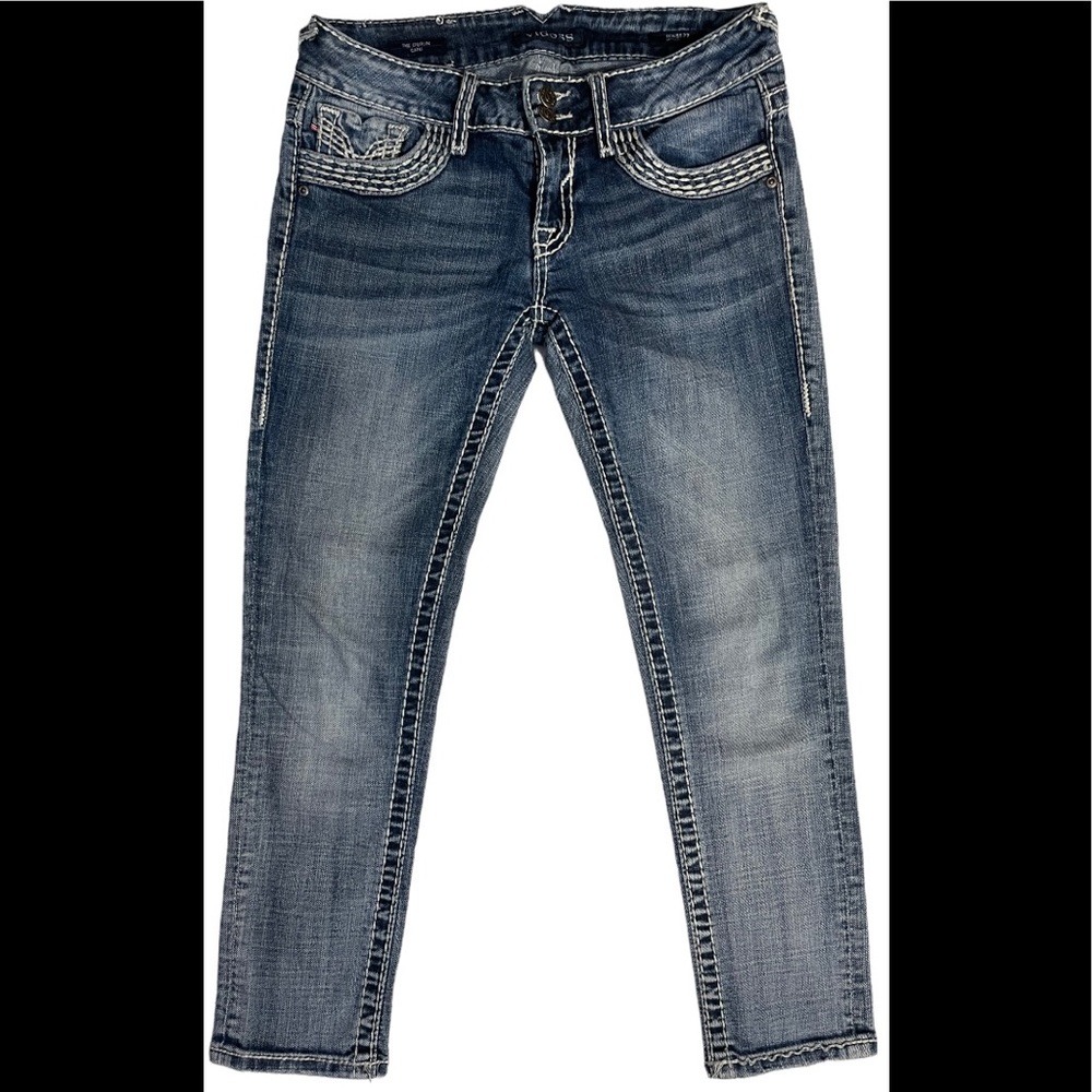 Vigoss Dublin Capris - Dark Wash/ Embellished Pockets / W27